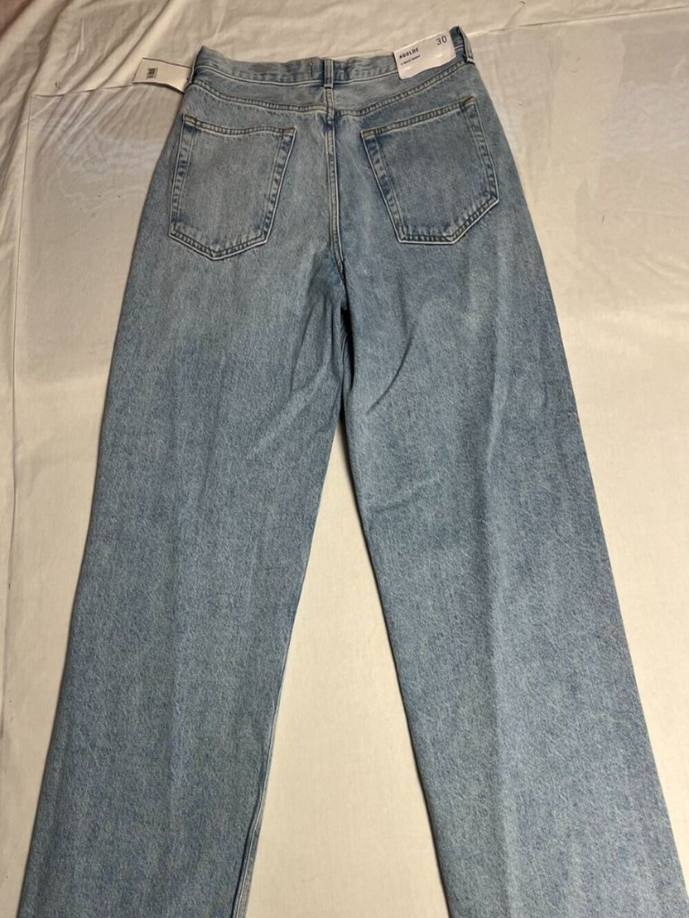 AGOLDE V-Waist Baggy Jeans Light Wash Size 30 Wide Leg Denim - Picture 4 of 13
